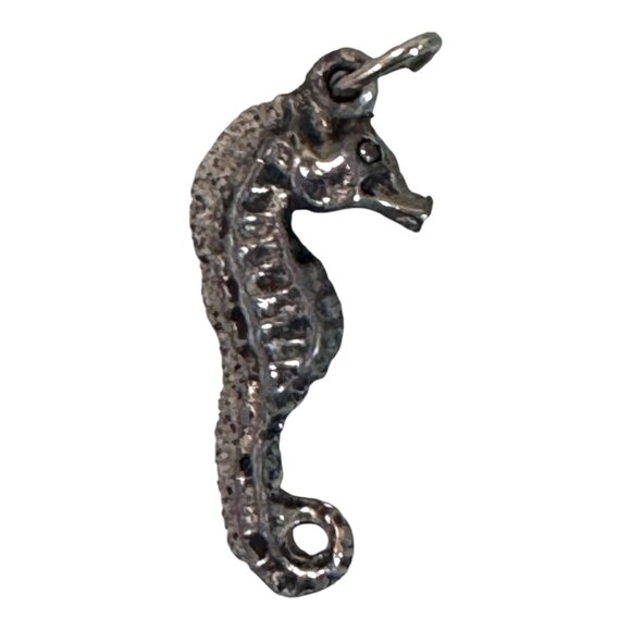 Vintage Sterling Silver Seahorse Pendant Nautical Beach Design Marine Ocean - Picture 3 of 7